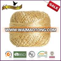 Metallic gold lurex embroidery yarn for sewing